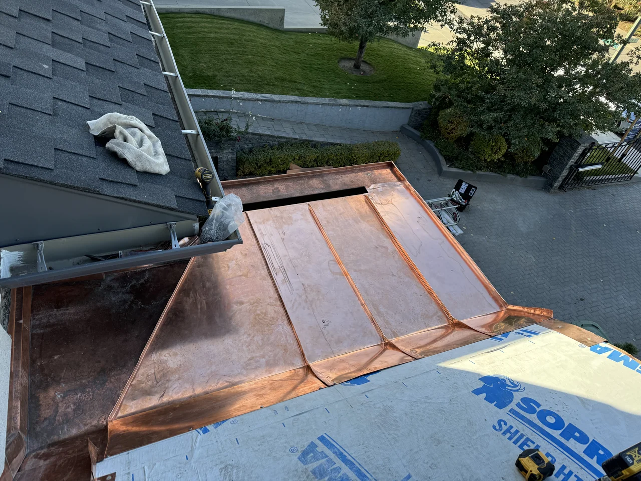 Copper roof detail