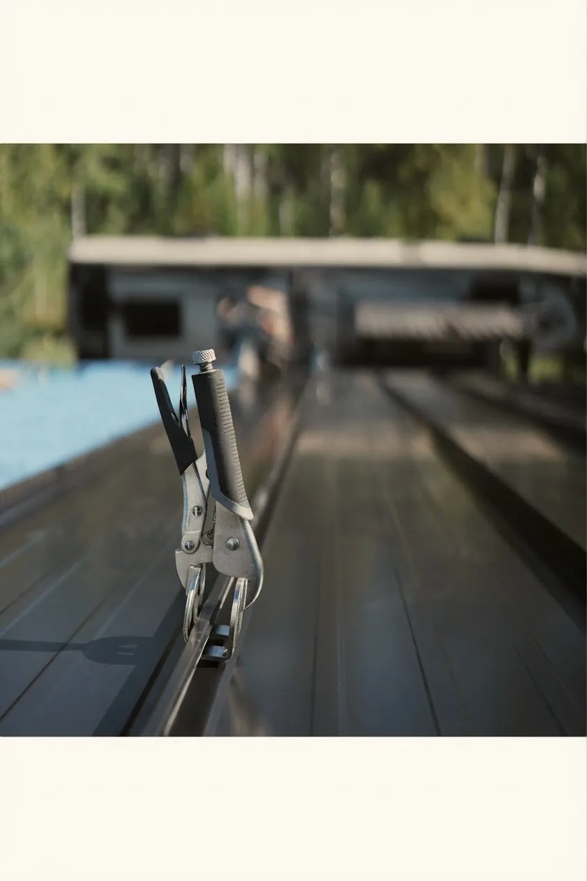 Seaming tool on a long standing seam run
