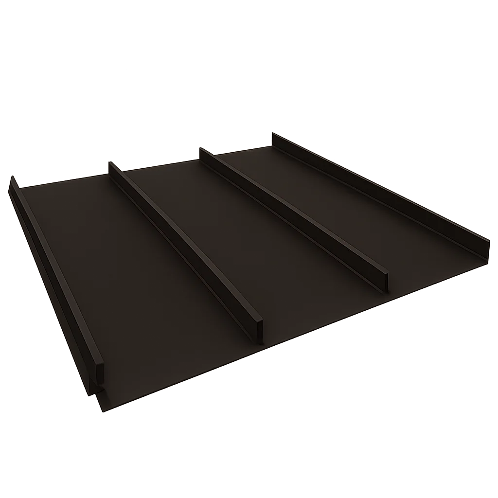 dark brown standing seam