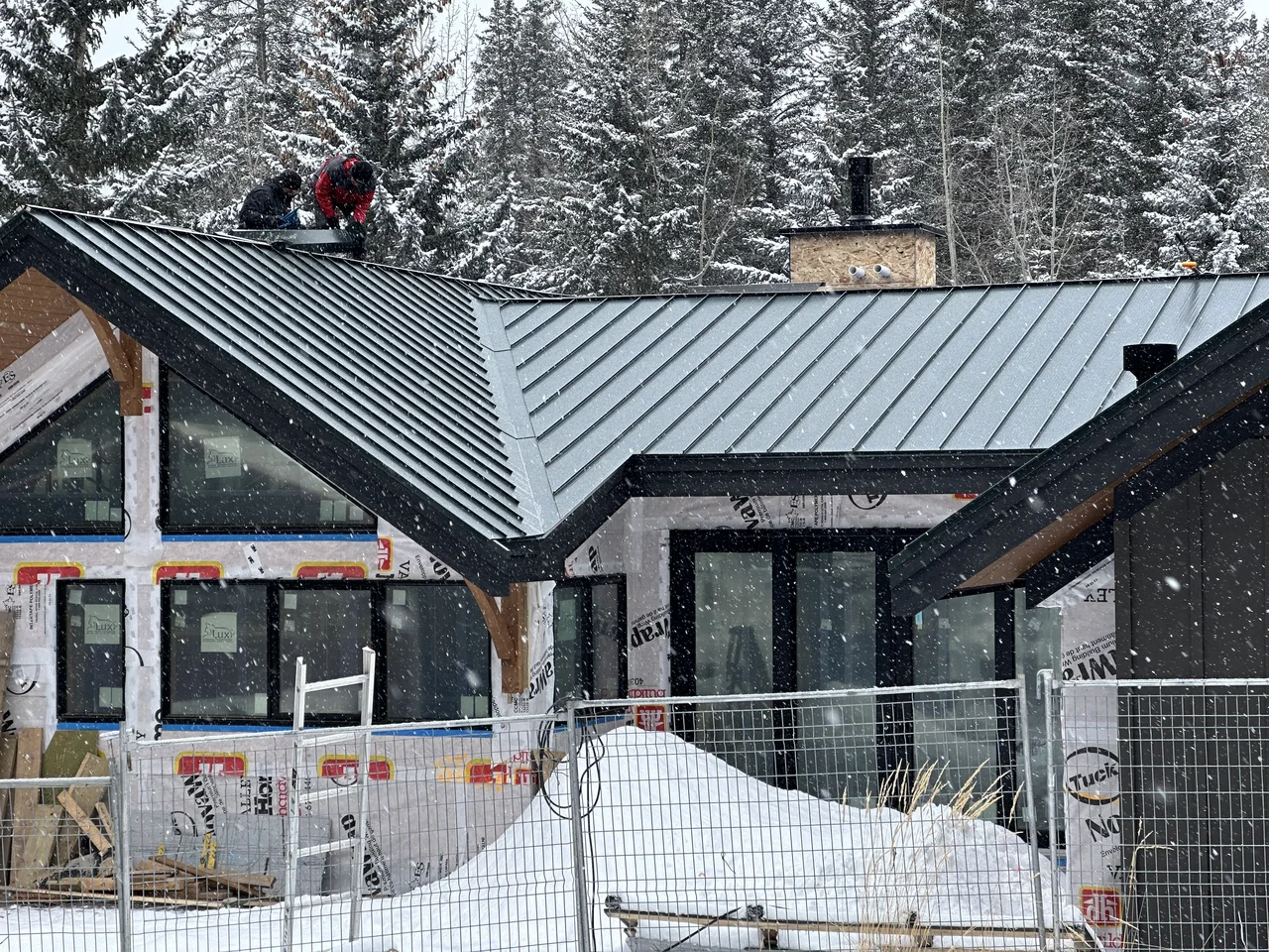 standing seam panels with mechanical lock