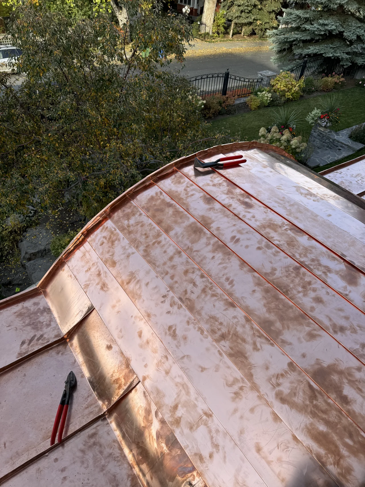 copper metal roof