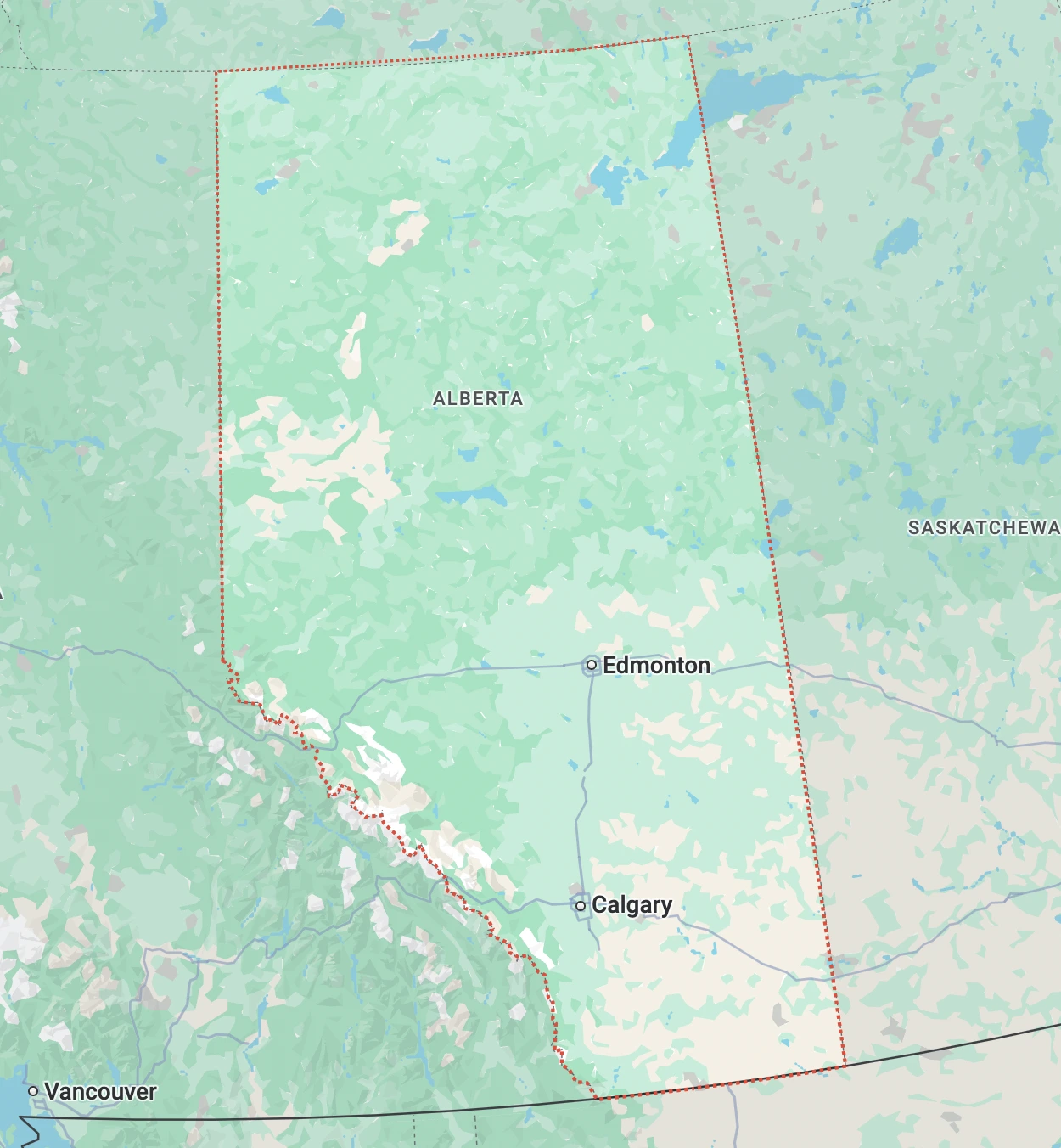 Alberta Map Image